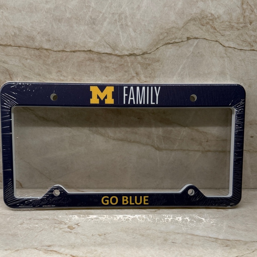 University of Michigan Family License Plate Frame NEW